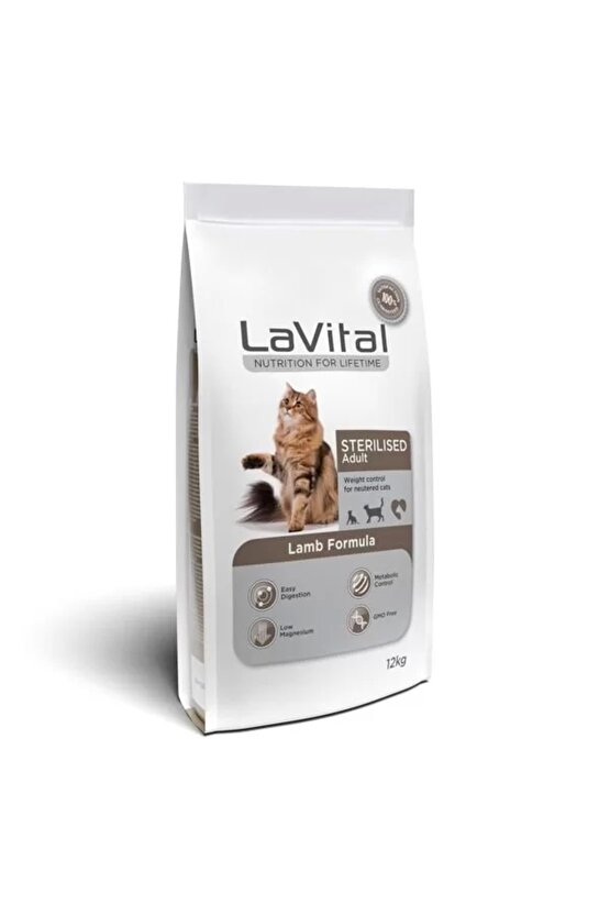 Lavital Sterilised Kuzu Etli Kısırlaştırılmış Kedi Maması 12 Kg