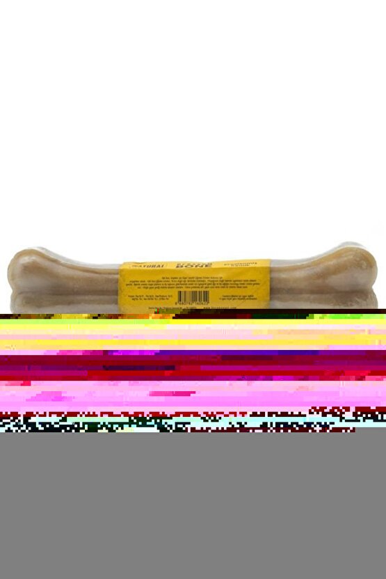Deri Pres Vakumlu Kemik Köpek Ödülü 1 Adet-Stick-27 Cm-Naturel