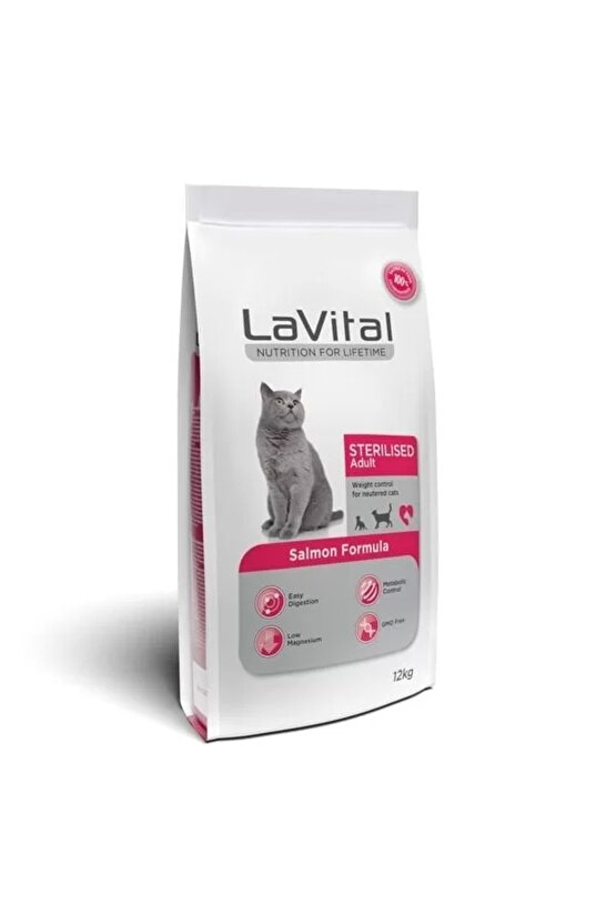 Lavital Sterilised Somonlu Kısırlaştırılmış Kedi Maması 12 Kg