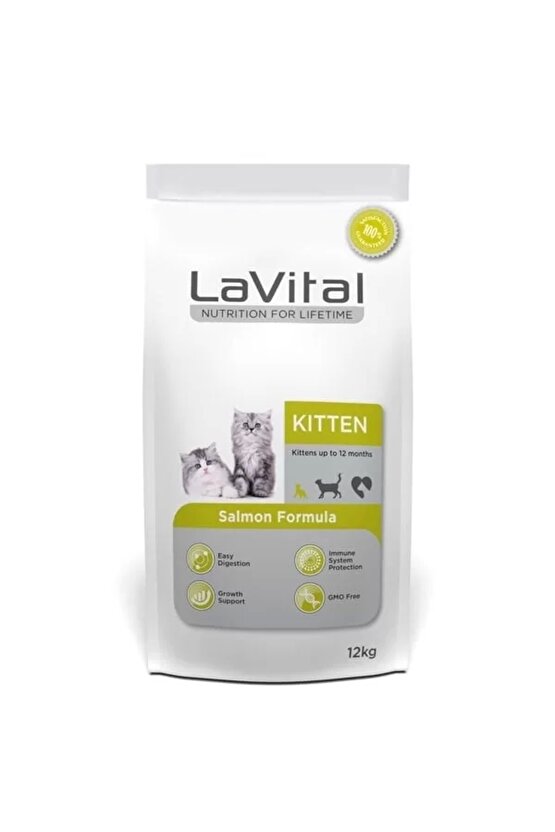 Lavital Kitten Somonlu Yavru Kedi Maması 12 Kg