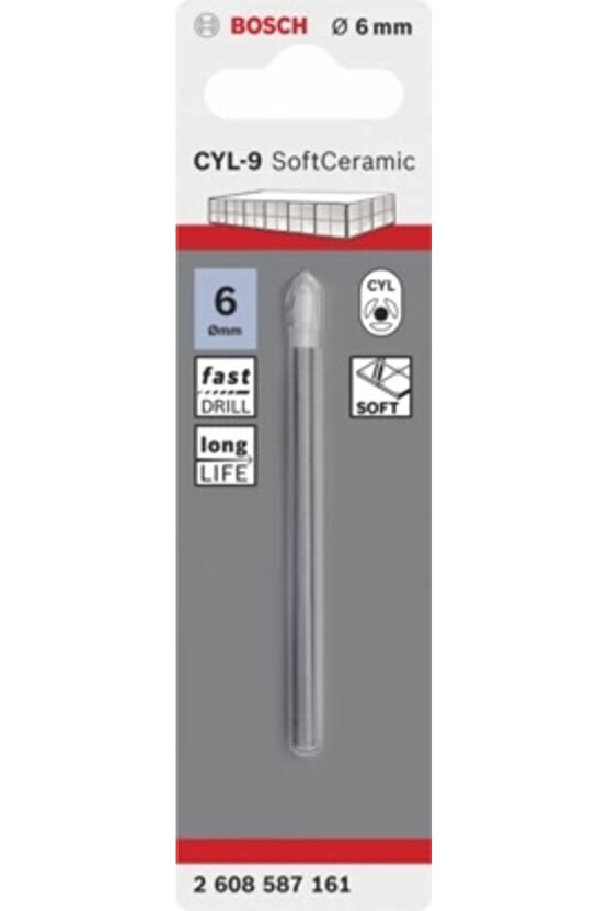 CYL-9 Serisi Seramik Matkap Ucu 6x80 mm