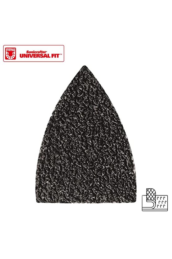 WA2121 Çok Amaçlı Raspalama Makinası İçin 34x34mm 20Adet 80Kum Cırtlı Universal Parmak Zımpara