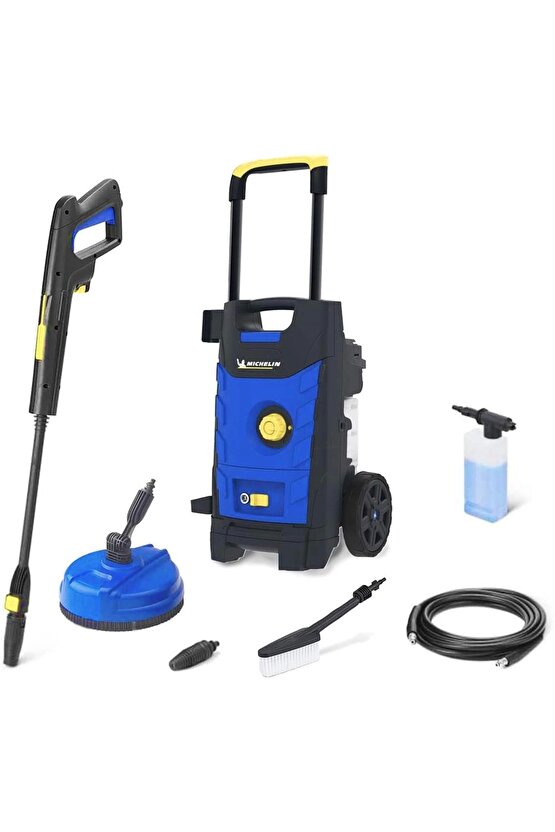 MPX19ELP 1900Watt 140Bar Profesyonel Basınçlı Yıkama Makinesi + ZeminAraç Yıkama Fırçası
