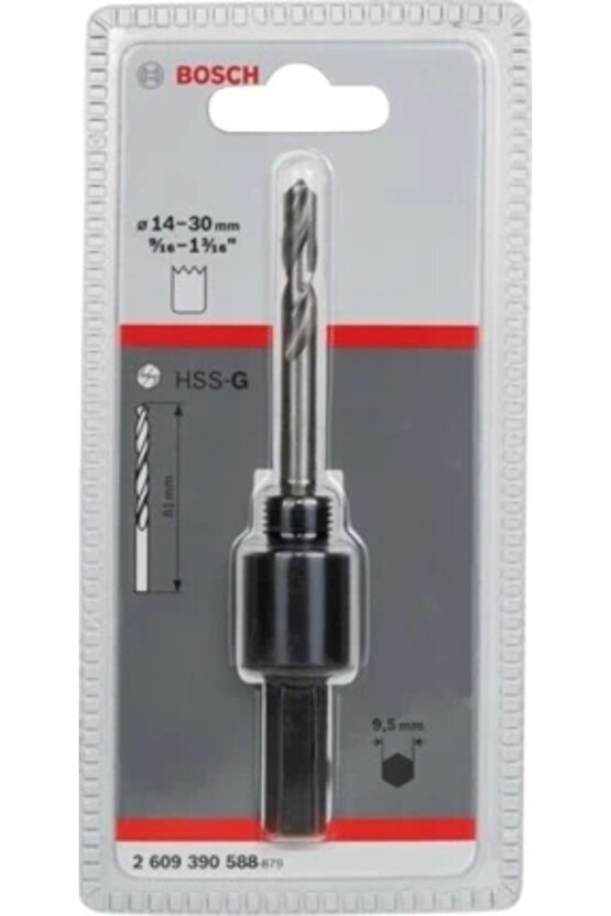 Altıgen Şaftlı 14-30 mm Pançlar İçin Adaptör, Anahtar Ağzı 9,52 mm