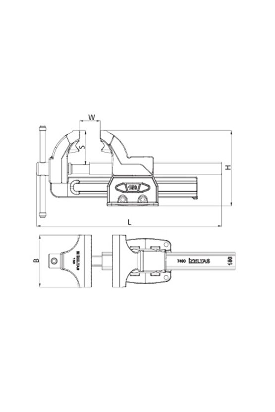 14000005069 Tesviyeci Mengene 125 mm