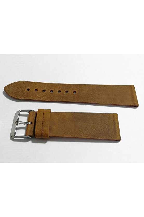 Her Saate Uyumlu Hakiki Grizi Deri Saat Kordonu 20 mm  (30)