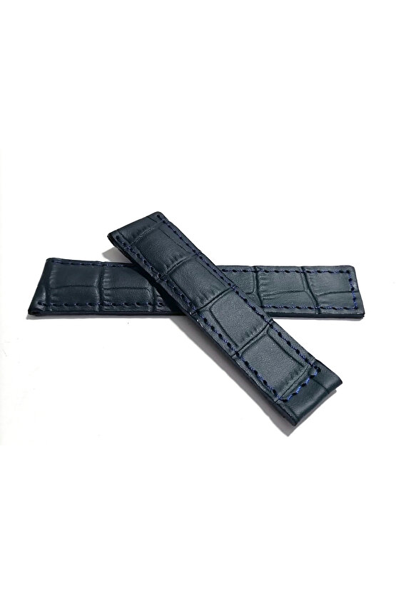 Tag-heuer Uyumlu  22-20    MAVİ  Hakiki dana derisi  (27 )