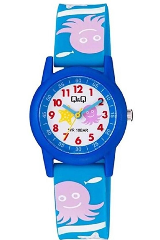 Qq V22a-022vy Suya Dayanıklı Mavi Çocuk Kol Saati