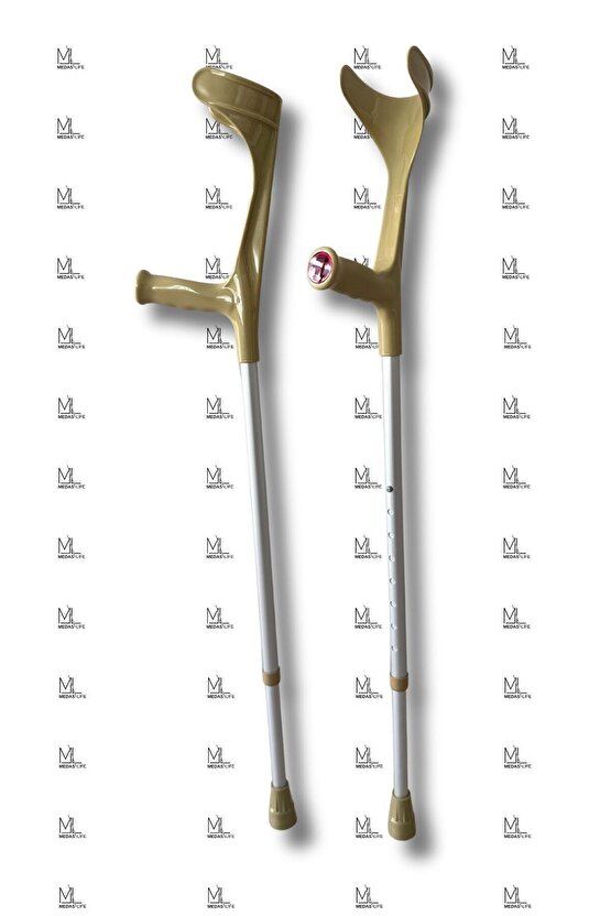 KANEDYEN LÜX BEJ ÇİFT- 2 Adet Koltuk Değneği