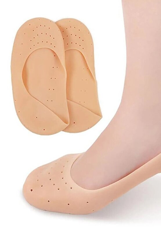 Main Shop Patik Ayak Topuk Çatlak Çorabı Ten Rengi Çorap Topuk Çatlak Giderici Ayak Bakım M-032