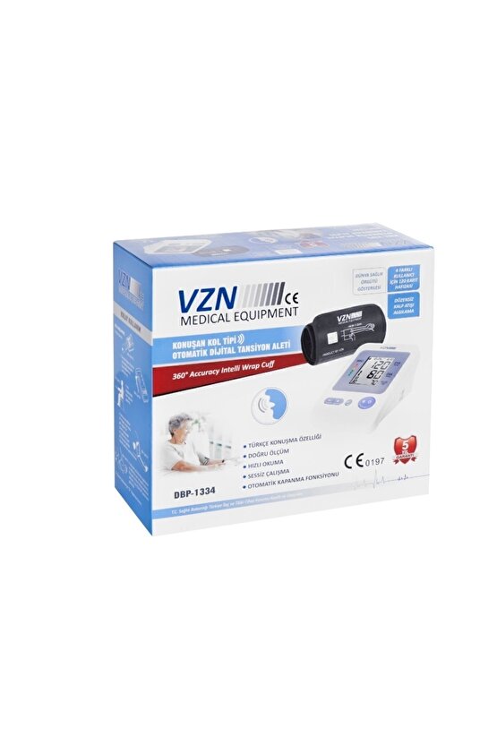 Tam Otomatik Türkçe Konuşan Tam Otomatik Dijital Tansiyon Aleti yeni Wrap Manşonlu