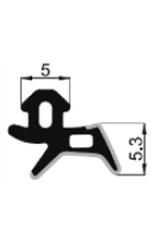 Pak 05 Pimapen Pvc Pimapen Pencere Kapı Contası Fitili (Gri) (50 Metre)