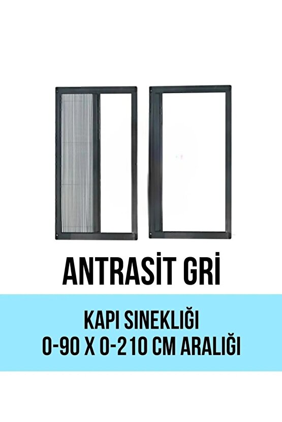 Plise Pileli Sürgülü Sineklik 0-90 X 0-210 Cm, Ahşap Kapı ,pimapen Kapı )pilise