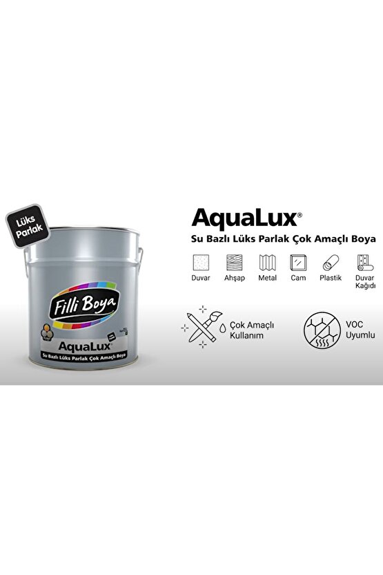 Aqualux Çok Amaçlı Ahşap Metal Cam Plastik Seramik Boyası 2.5lt Beyaz