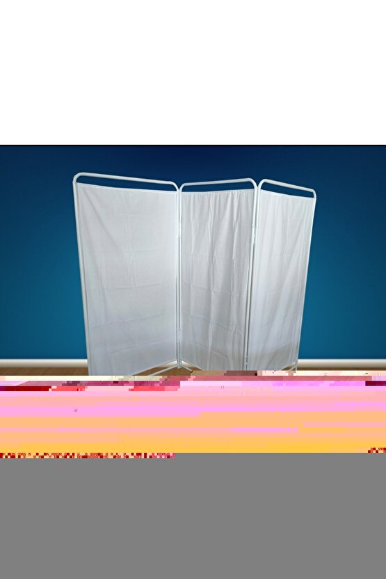 3 Katlı Paravan Metal Paravan Katlanabilir Muayene Masası Paravanı Revir Paravanı