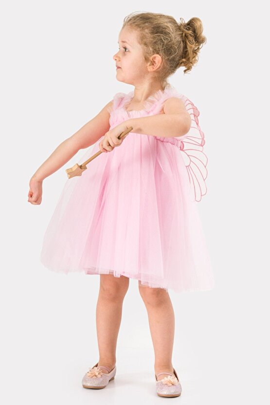 Kız Bebek Kız Çocuk Doğum Günü Parti Düğün Yazlık Elbise Tüllü Tütü Astarlı Bebek Takım Bebek Giyim