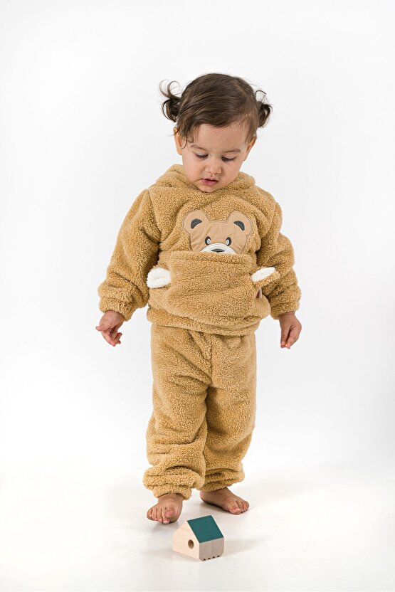Welsoft Peluş Unisex Kışlık Bebek Takımları Çocuk Giyim Bebek Kıyafeti çocuk kostümü