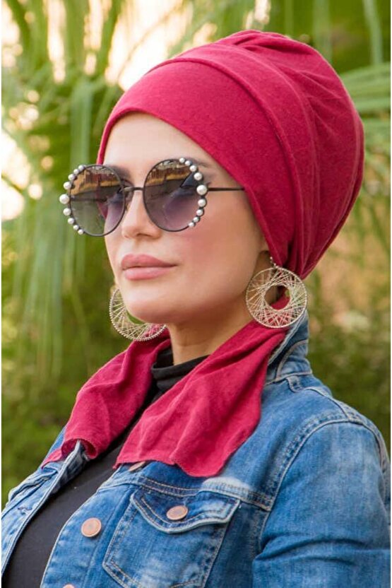 Tesettür Atkılı Bone - 40200