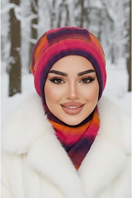 Rengarenk Tesettür Bere ve Etol Takım