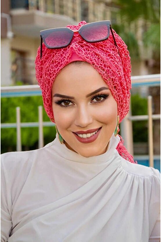 Mercan File Dantel Tokalı Bone