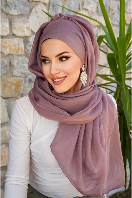 Pudra Janjan Şifon Abiye Şal