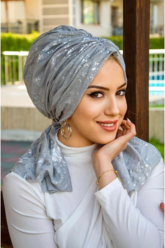 Gümüş Varaklı Tokalı Bone