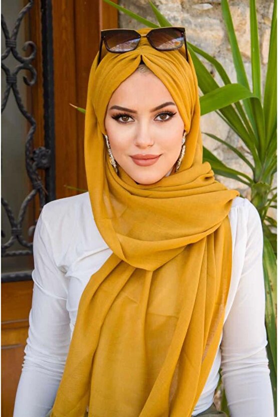 Hardal Büzgülü Hazır Şal