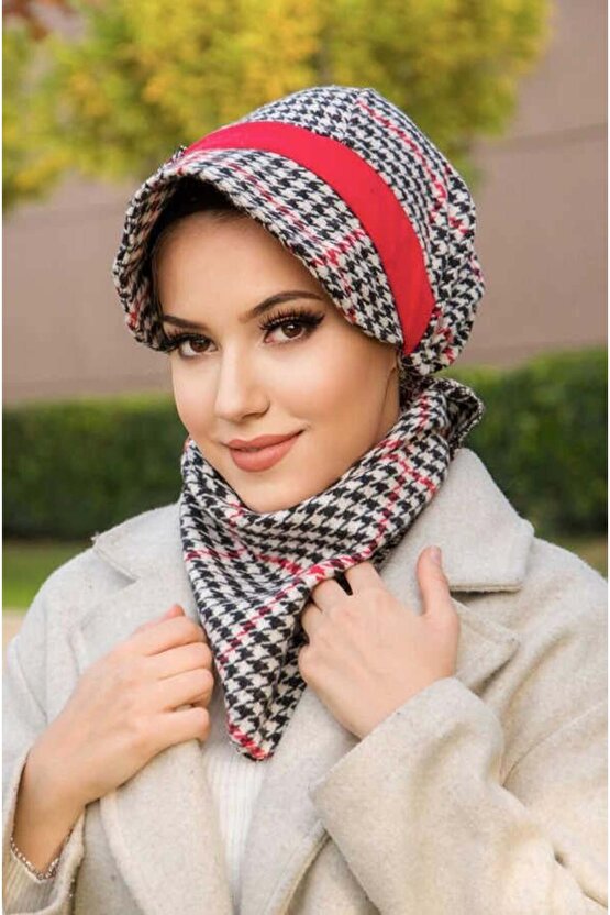 Kazayağı Tesettür Şapka Ve Etol Takım