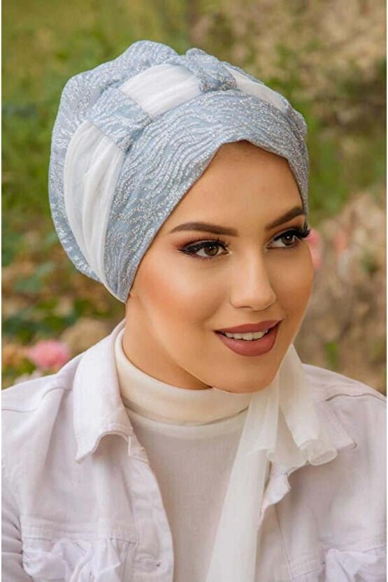 Bebe Mavi Simli Abiye Bone