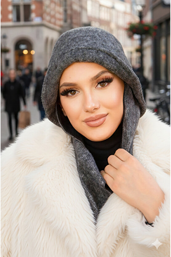 Füme Atkılı Vintage Şapka