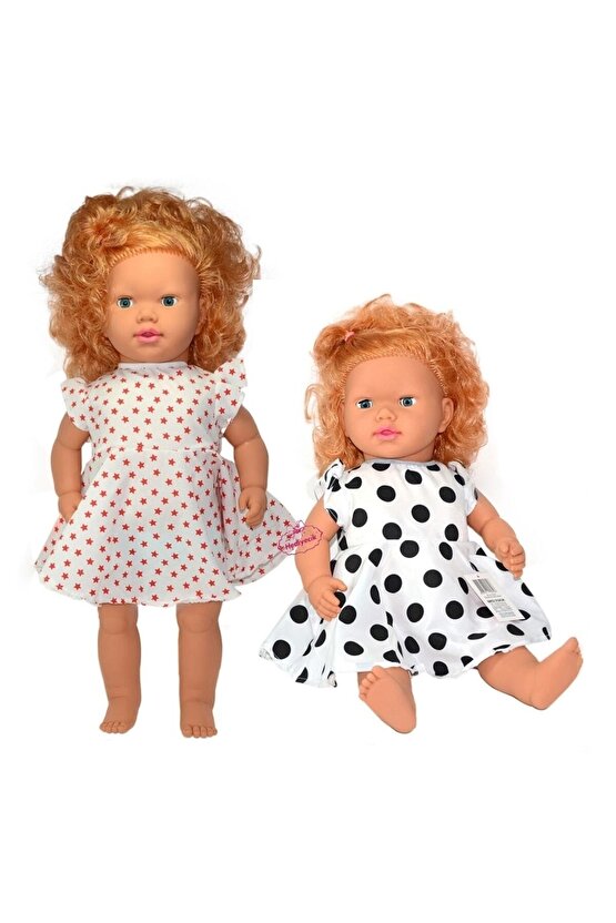 Gamze Türkçe Konuşan Gözleri Kapanan (Gövde Hariç) Kız Et Bebek 60 Cm Karışık Elbise