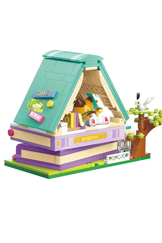 Mikro Blok Calico Cat Comic House Kedi Çizgi Roman Dükkanı 324 Parça - Lego Setleri - Keeppley Mini