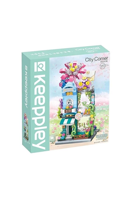 Mikro Blok Çiçek Dükkanı 356 Parça - Lego Setleri - Keeppley Mini Lego - Dükkan Lego - Keeppley Lego