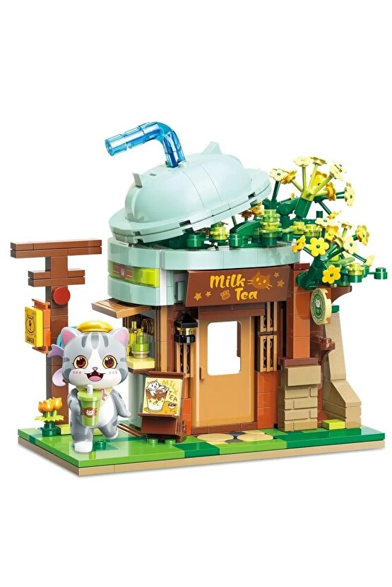 Mikro Blok Sütlü Çay Dükkanı 411 Parça - Lego Setleri - Keeppley Mini Lego - Keeppley Lego - Mikro B
