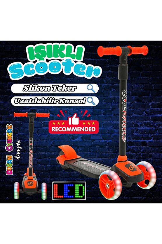 Cool Wheels Turuncu Twist Işıklı 3 Tekerlekli Scooter - Işıklı Scooter - CoolWheels Scooter - Çocuk