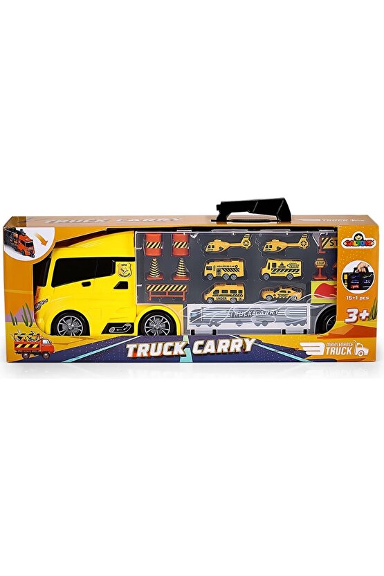 Rampalı İnşaat Tır Seti - İnşaat Taşıyıcı Tır - Kaydıraklı Kamyon - Araç Yol Seti - Tır Yol Seti - O