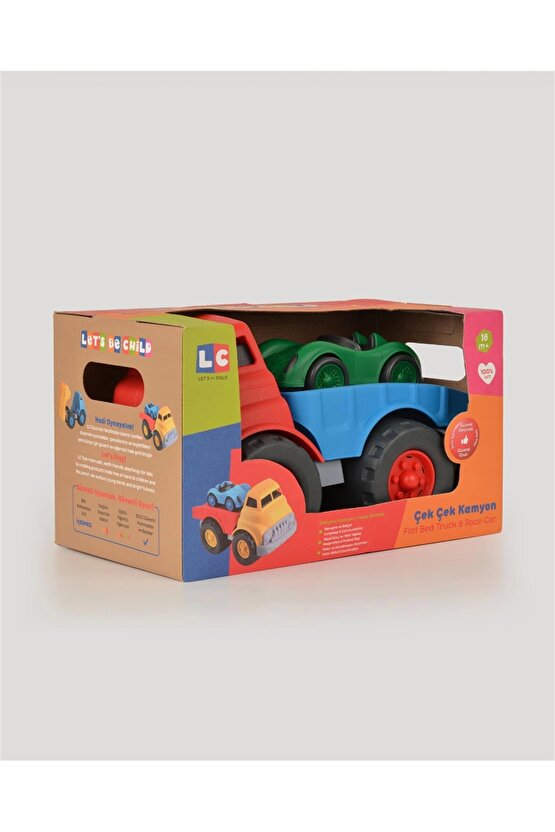 Lüx Kırmızı Büyük Çekici Kamyon - Plastik Çekici - Kırılmaz Oyuncak - Kırılmaz Çekici - Çekici Oyunc