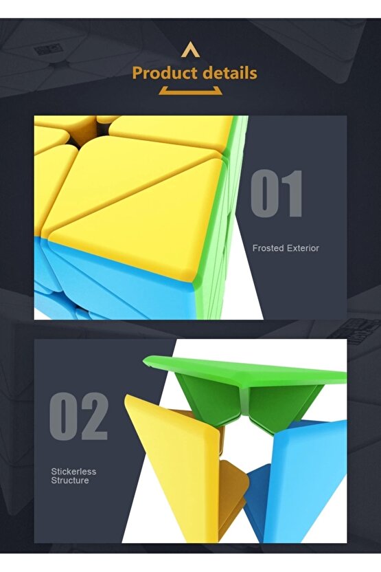 Orijinal MoYu Meilong Piramit Manyetik Küp - Moyu Speed Cube - Moyu Piramit Zeka Küpü - Zeka Küpü -