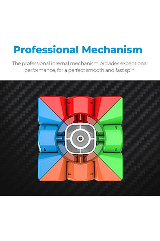 Orijinal MoYu Fiber Karbon 3x3 Küp - Moyu Speed Cube - Moyu Fiber Karbon 3x3 Zeka Küpü - Zeka Küpü -