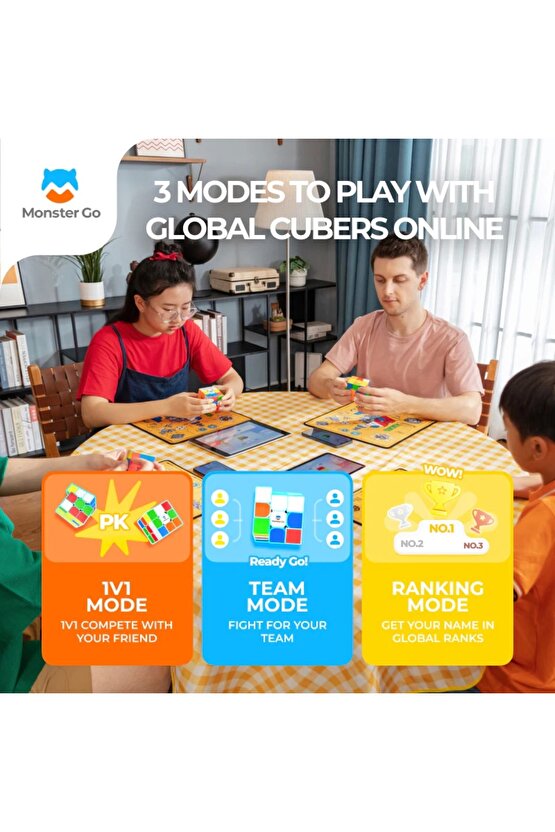 Akıllı GAN Monster Go Standard 3x3 Manyetik Küp - Zeka Küpü - Akıllı Küp - Yapay Zekalı Küp - Akıllı