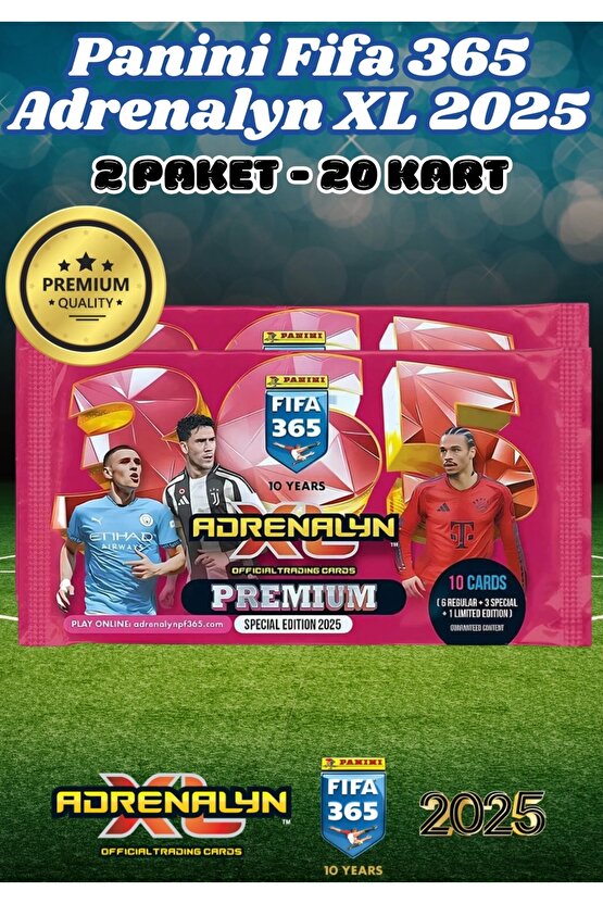 Panini Premium FIFA 365 Adrenalyn XL 2025 Oyuncu Kartı - Premium Futbolcu Kartları - 2 Paket
