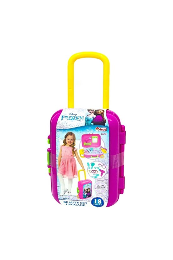 Oyuncak Frozen Güzellik Seti Bavulum Çocuk Eğitici Oyun Seti