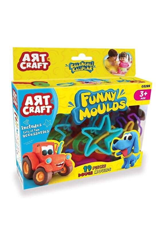 Eğlenceli Kalıplar (19 Parça) - Oyun Hamuru Seti - Hamur Setleri - Hamur Kalıpları