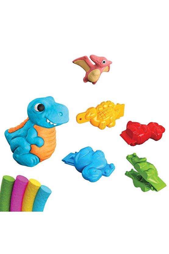 3d Dinozor Hamur Seti (200 Gr.) - Oyun Hamuru Seti - Hamur Setleri - Hamur Kalıpları
