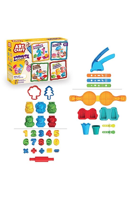 Mega Hamur Seti - Oyun Hamuru Seti - Hamur Setleri - Hamur Kalıpları