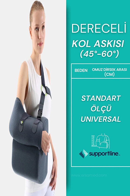 Supportline Dereceli Yastıklı Kol Askısı 45-60 Derece - Kol ve Omuz Desteği