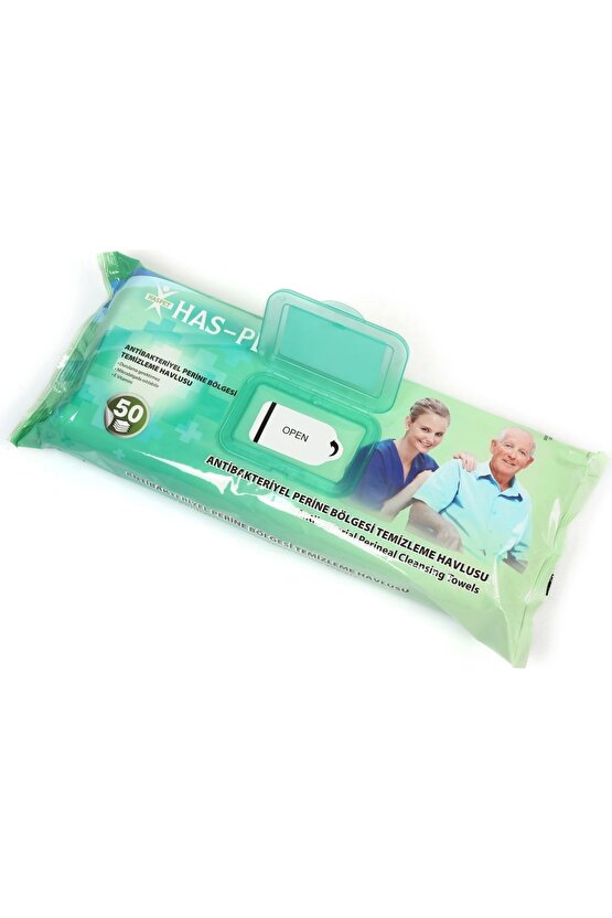 Haspet Antibakteriyel Vücut Temizleme Havlusu 50li Paket Kapaklı - 1 Paket