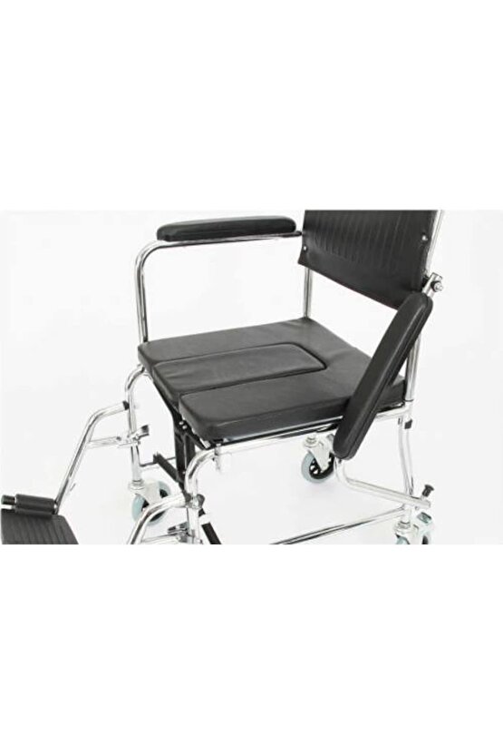 Baymedikal Klozetli Tuvaletli Tekerlekli Sandalye Engelli Hasta Banyo Tuvalet Sandalyesi