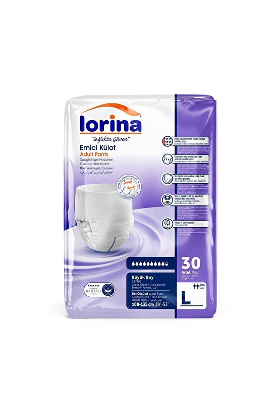 Emici Külot Hasta Bezi Large 30 Adet