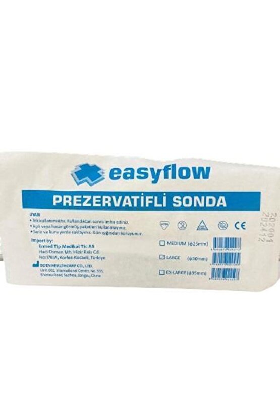 Yapışkan Şeritli Prezervatif Sonda 50 Adet 25mm Medium